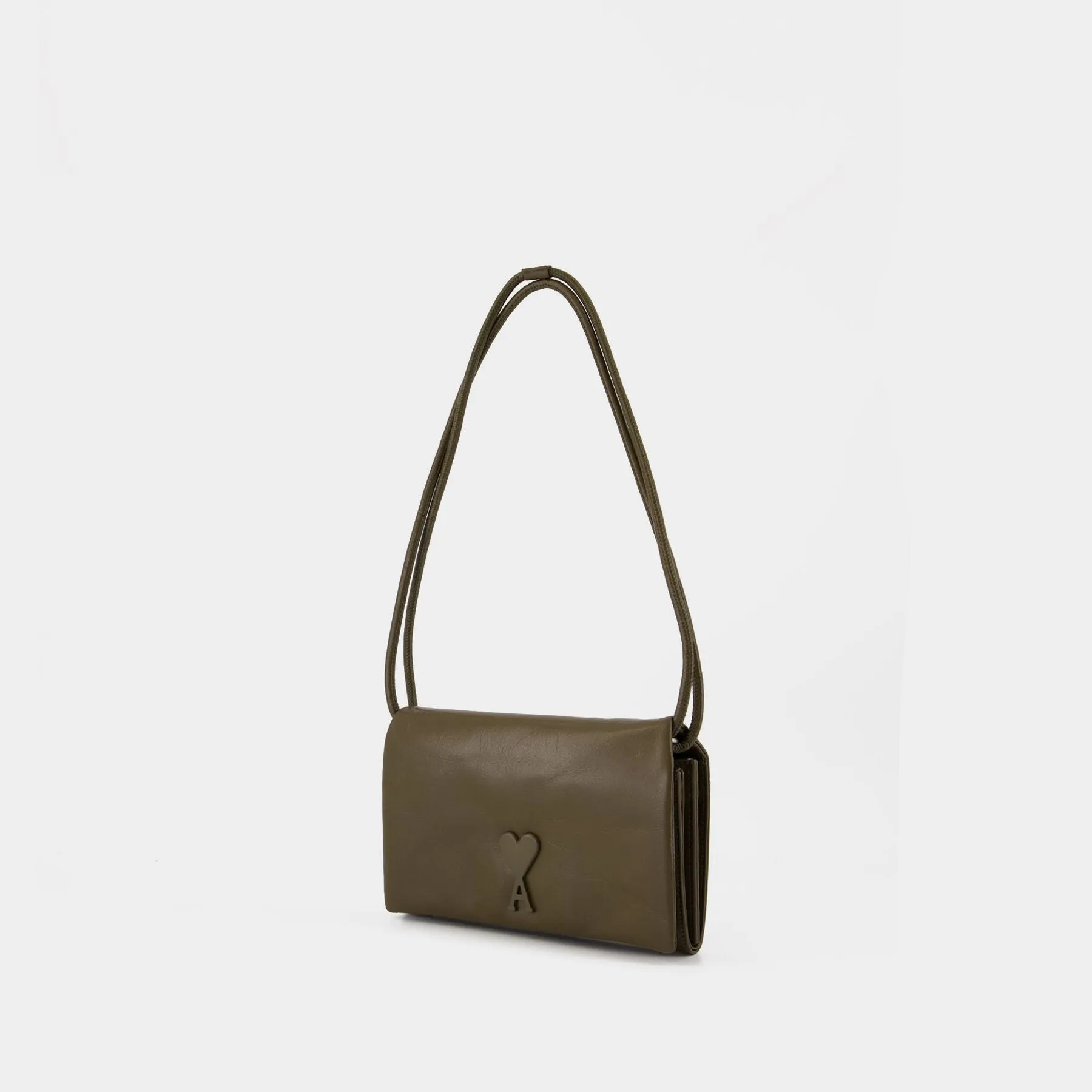 Voulez Vous Shoulder Bag - AMI Paris - Leather - Khaki