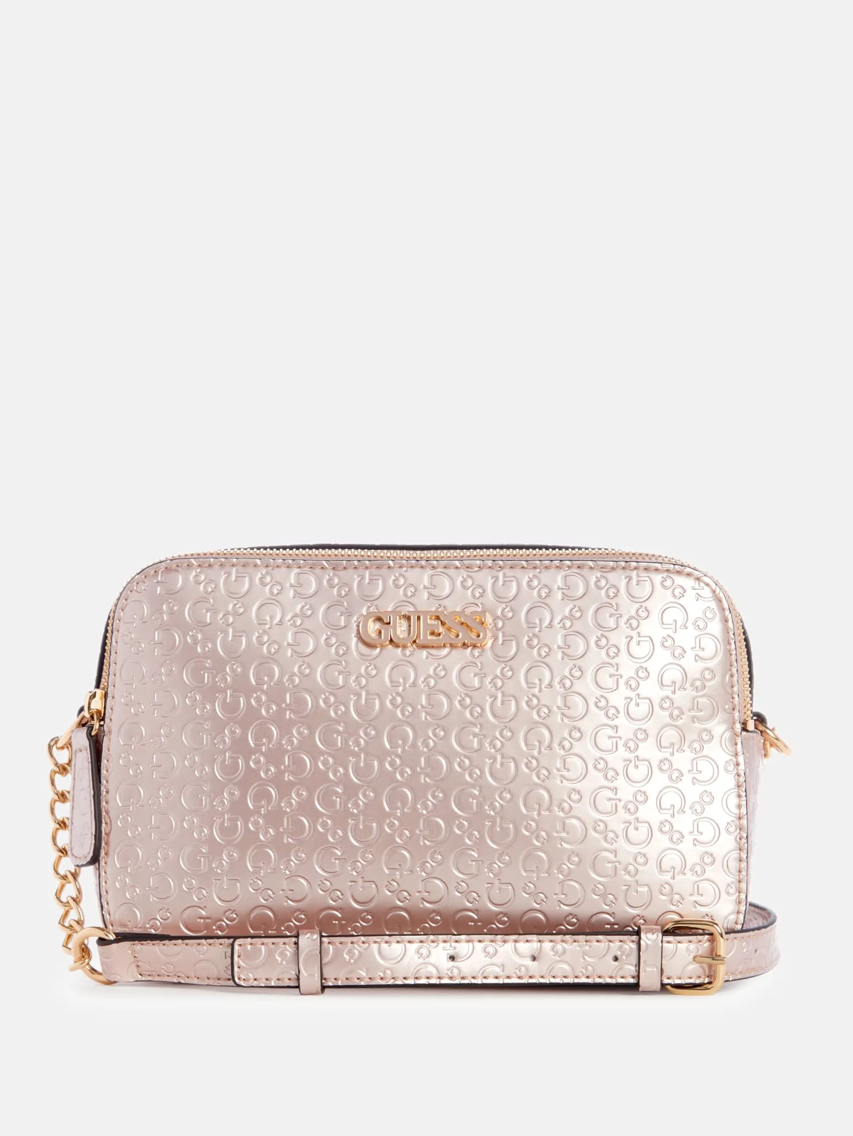 Zakaria Embossed Logo Double-Zip Crossbody