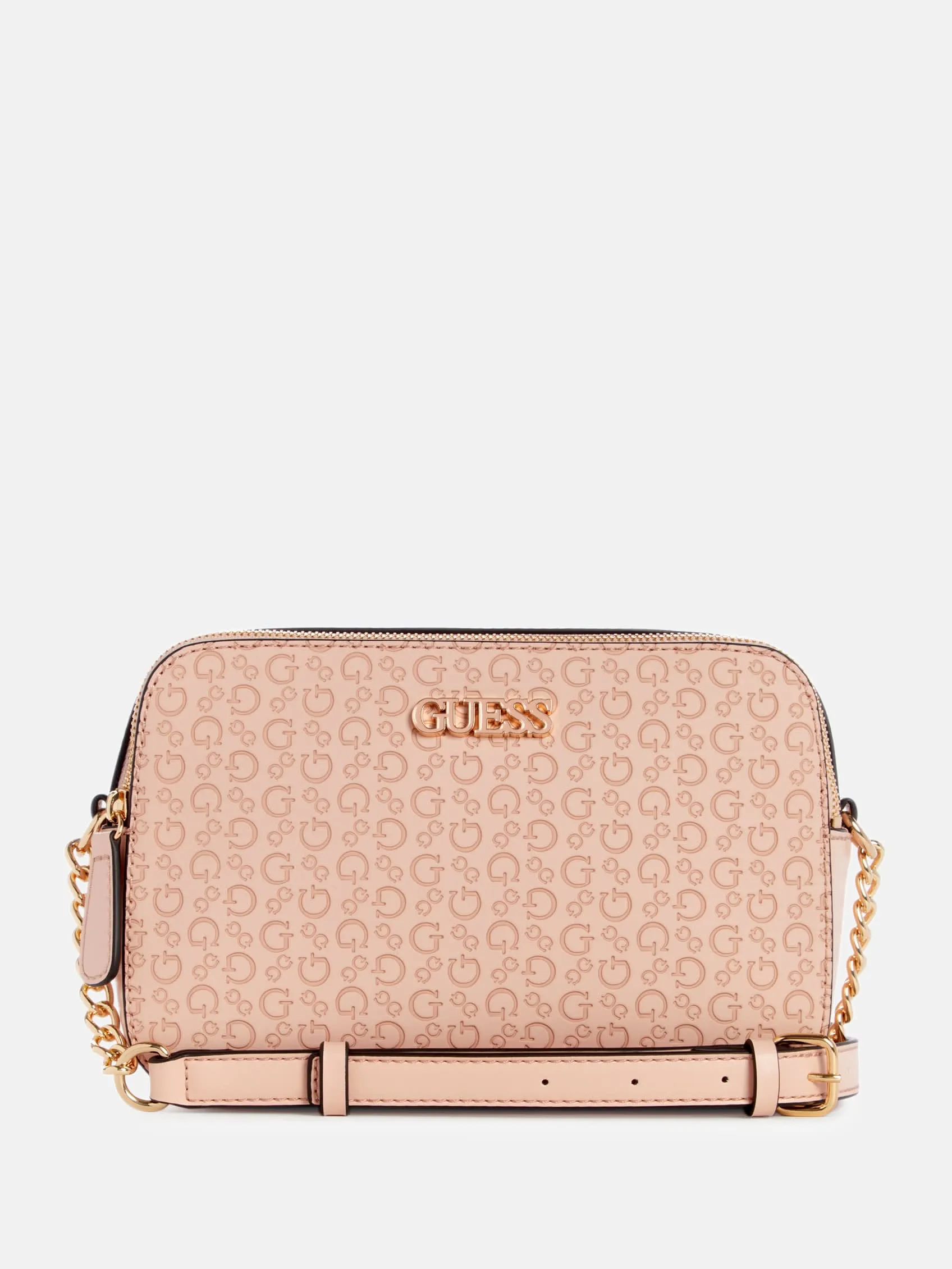 Zakaria Embossed Logo Double-Zip Crossbody