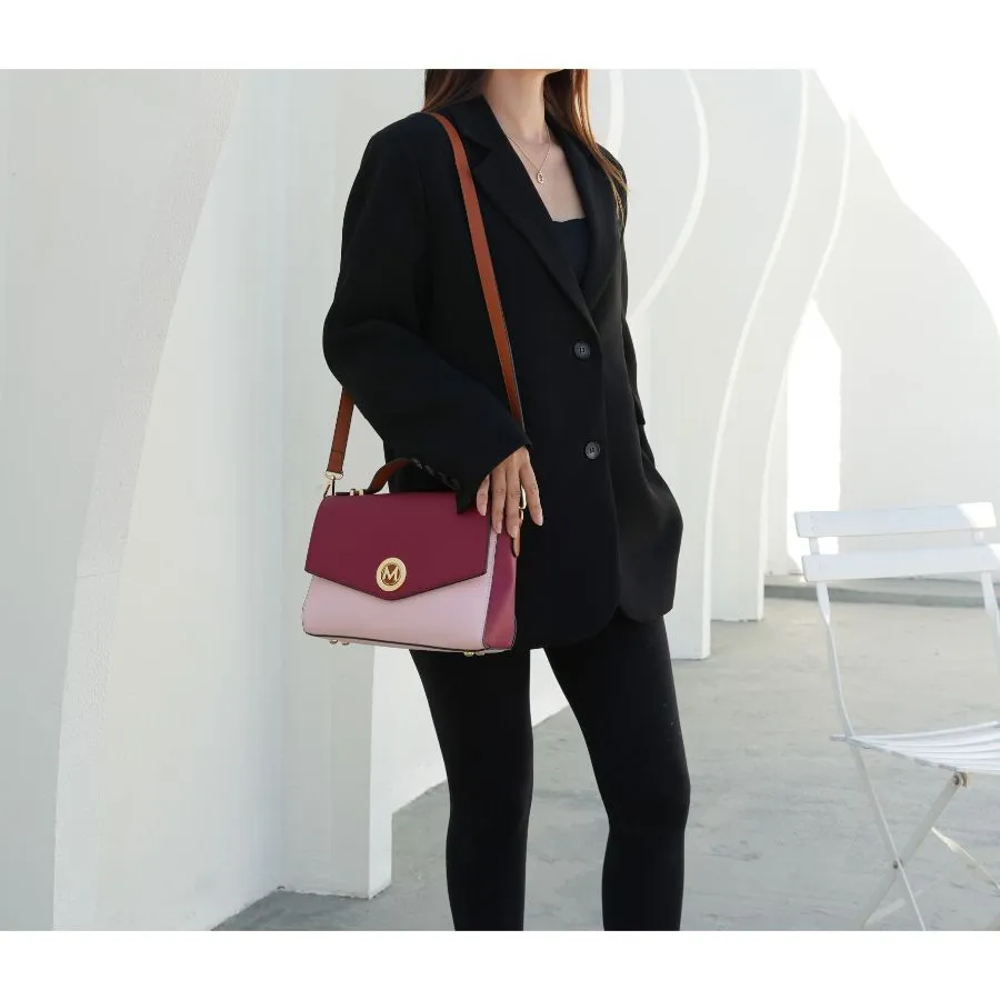Zayla Color Block Vegan Leather Women’s Shoulder bag