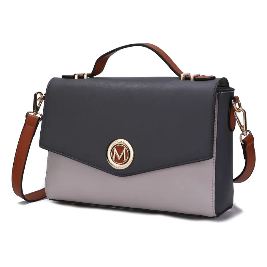 Zayla Color Block Vegan Leather Women’s Shoulder bag