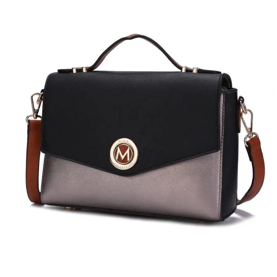 Zayla Color Block Vegan Leather Women’s Shoulder bag