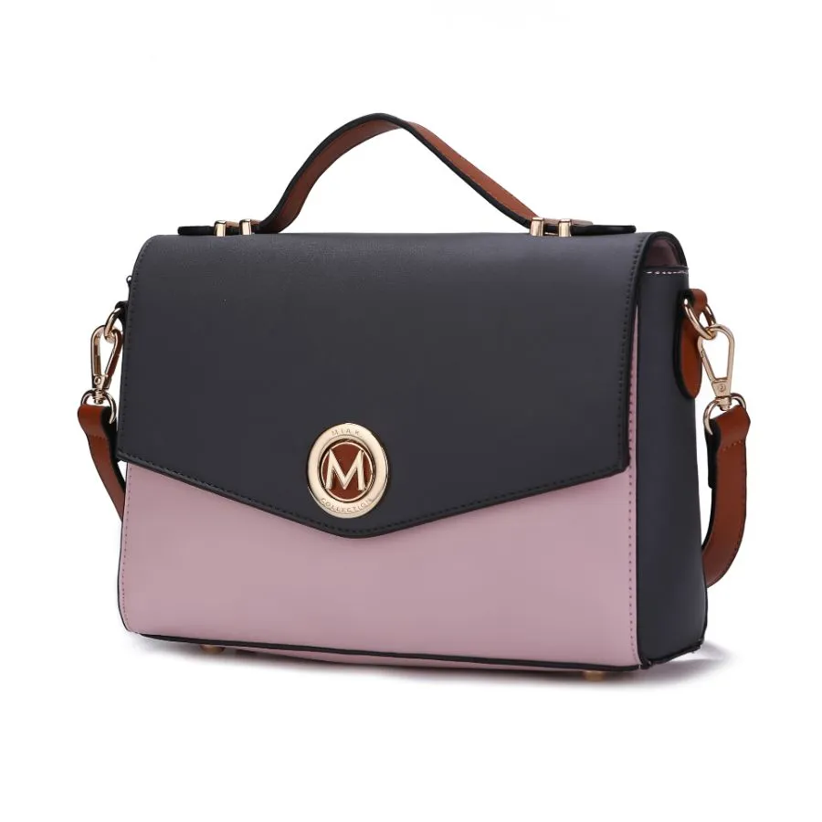 Zayla Color Block Vegan Leather Women’s Shoulder bag
