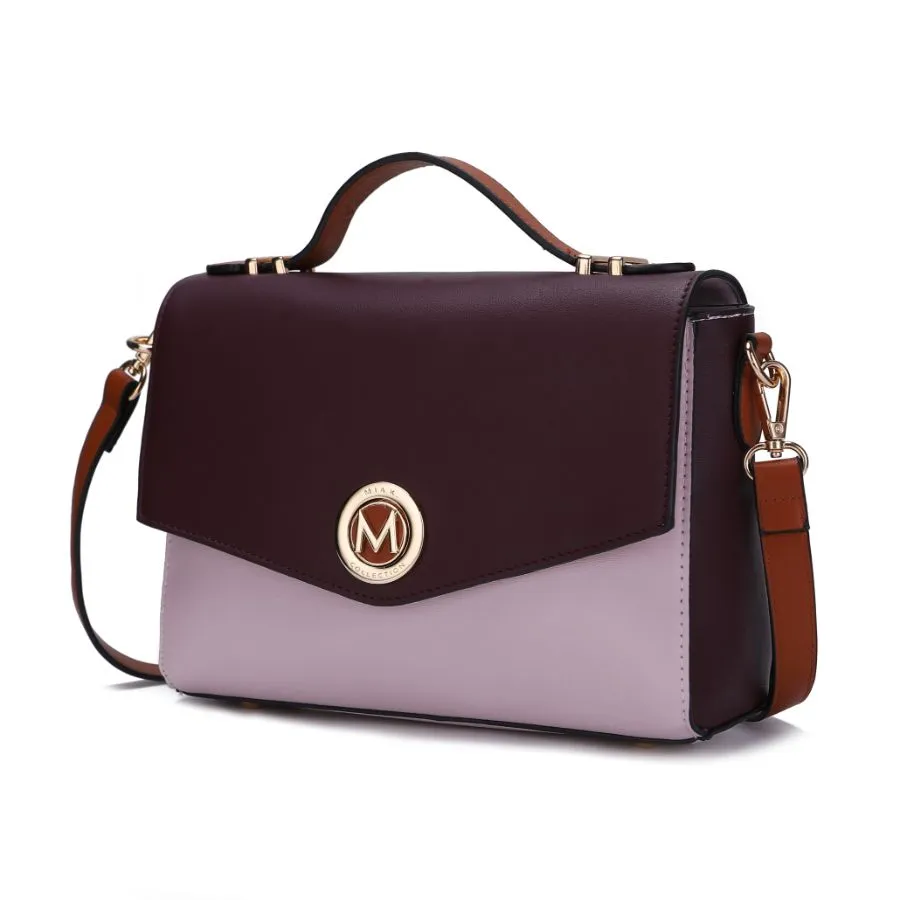 Zayla Color Block Vegan Leather Women’s Shoulder bag