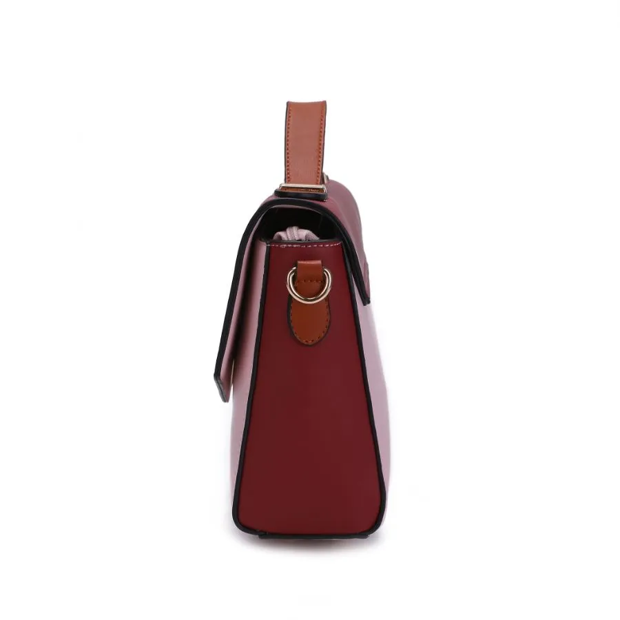Zayla Color Block Vegan Leather Women’s Shoulder bag